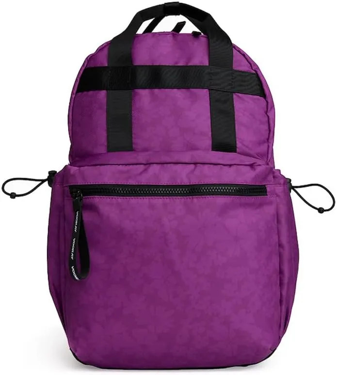 VOORAY 19L Katie Backpack, Large - Travel, Gym & Sports Backpack Wild Desert, Violet Floral