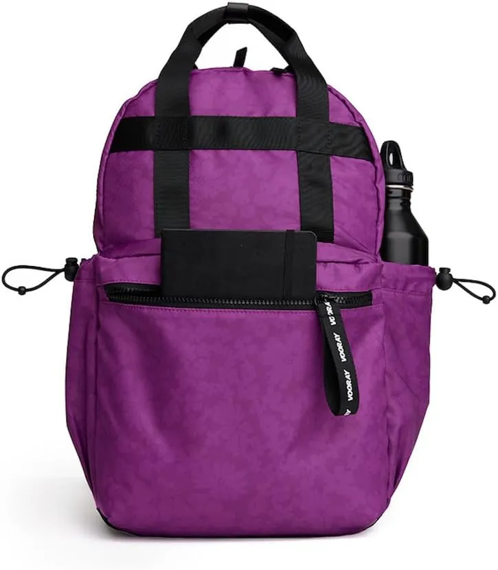VOORAY 19L Katie Backpack, Large - Travel, Gym & Sports Backpack Wild Desert, Violet Floral