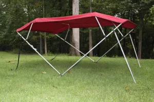 Vortex New Burgundy Pontoon/Deck Boat 4 Bow Bimini Top 12' Long, 97-103" Wide, 54" High, Complete Kit, Frame, Canopy, and Hardware 1 to 4 Business Day DELIVERY