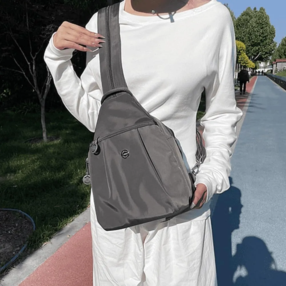 Vovtva Bag, 2025 Backpack Chest Bag Double Zipper Large Capacity, Street Lite Chic Versatile Travel Bag (khaki)