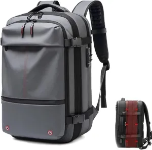 Voyagevac Backpack, 60l Expandable Vaccage Bag Water Resistant, Anti Theft Vacuum Back Pack, Large Capacity Travel Backpack (1.0- Gray)