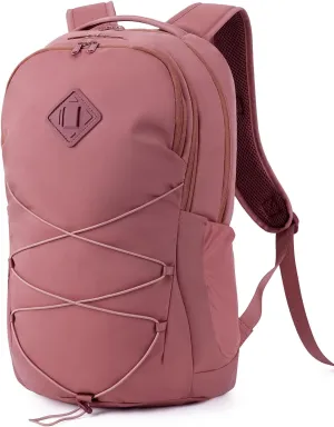 WANDF 15.6-Inch Laptop Backpack for Women Men Airline Approved Water Resistant Lightweight Travel Bag Casual Backpack for Weekender Business with Whistle Buckle & Elastic Strap (Date Red)