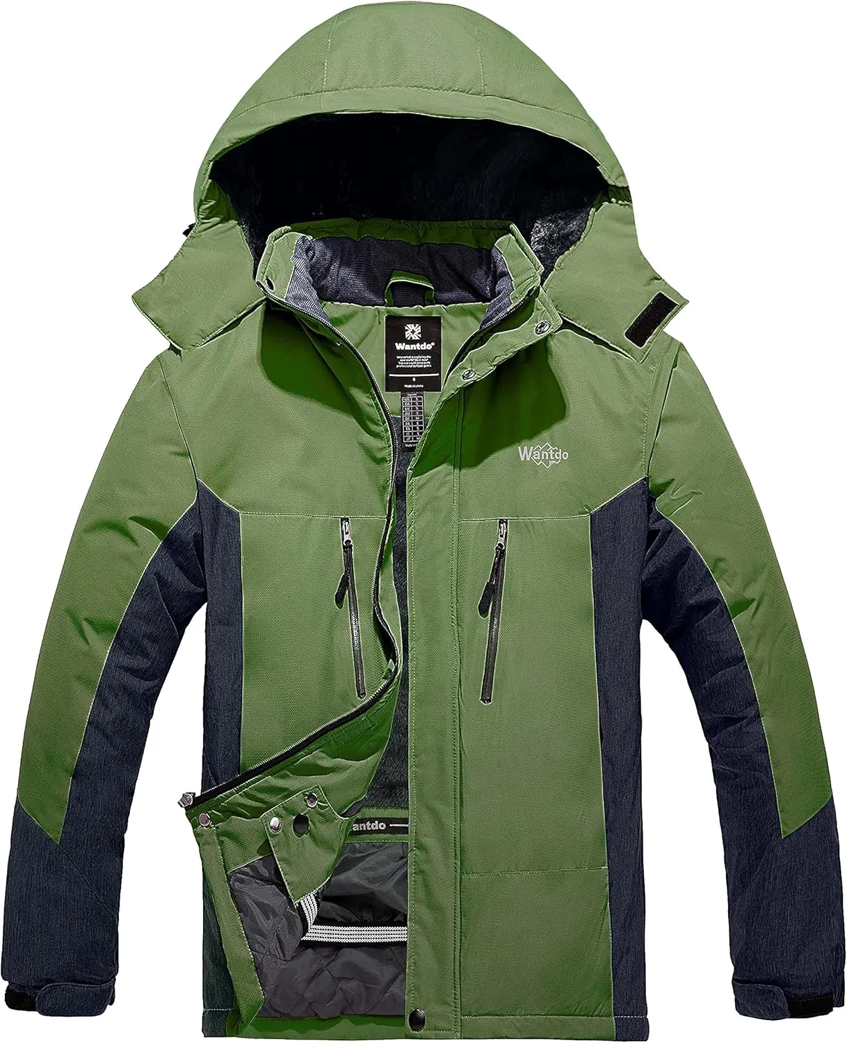 wantdo Men's Mountain Skiing Jacket Snowboarding Jackets Waterproof Winter Snow Coat Windproof Raincoat