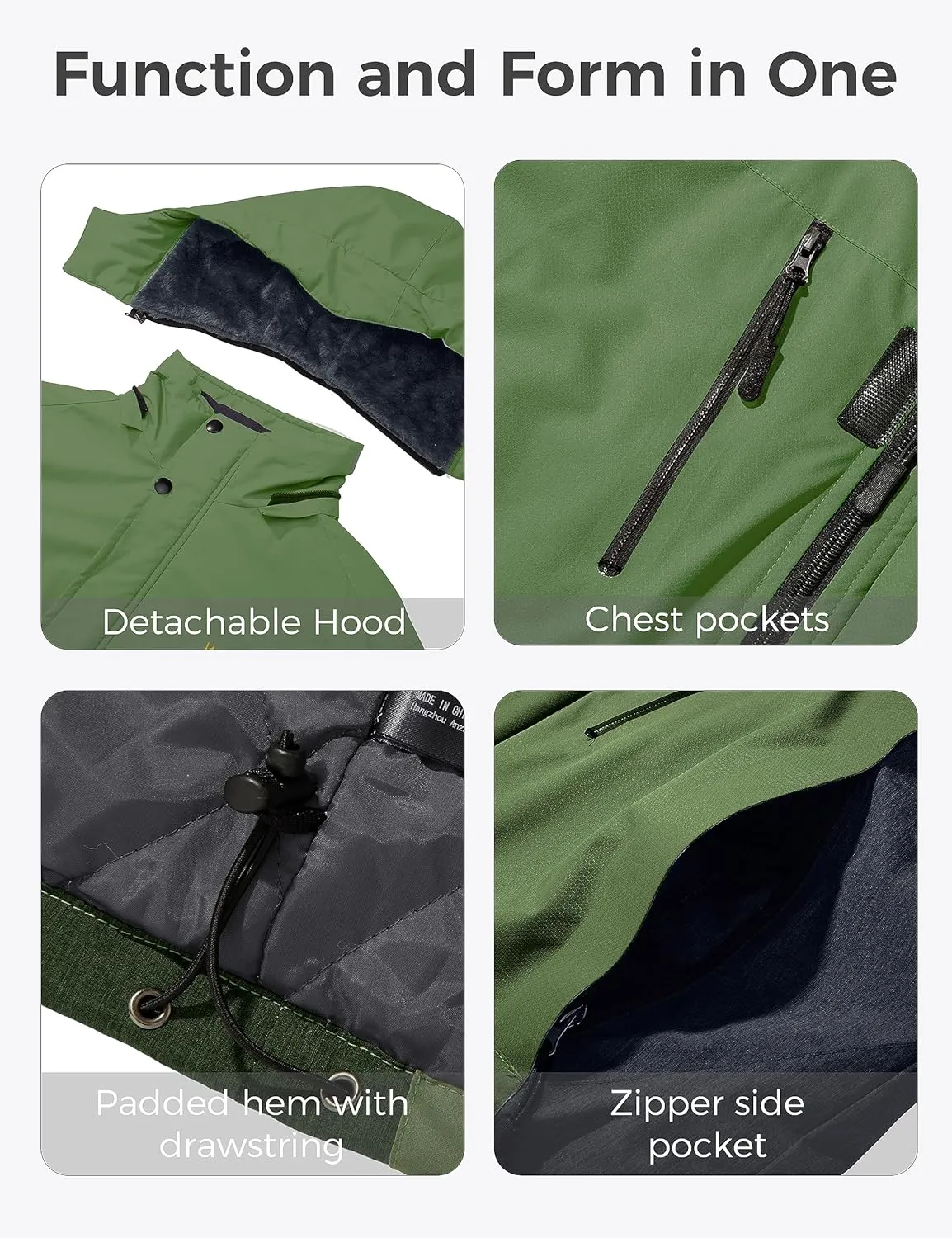 wantdo Men's Mountain Skiing Jacket Snowboarding Jackets Waterproof Winter Snow Coat Windproof Raincoat