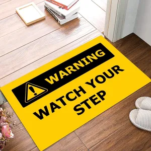 Watch Your Step Entrance Non-Slip Indoor Rubber Door Mats for Front Door/Bathroom/Garden/Kitchen/Bedroom 23.6"x 15.7"…
