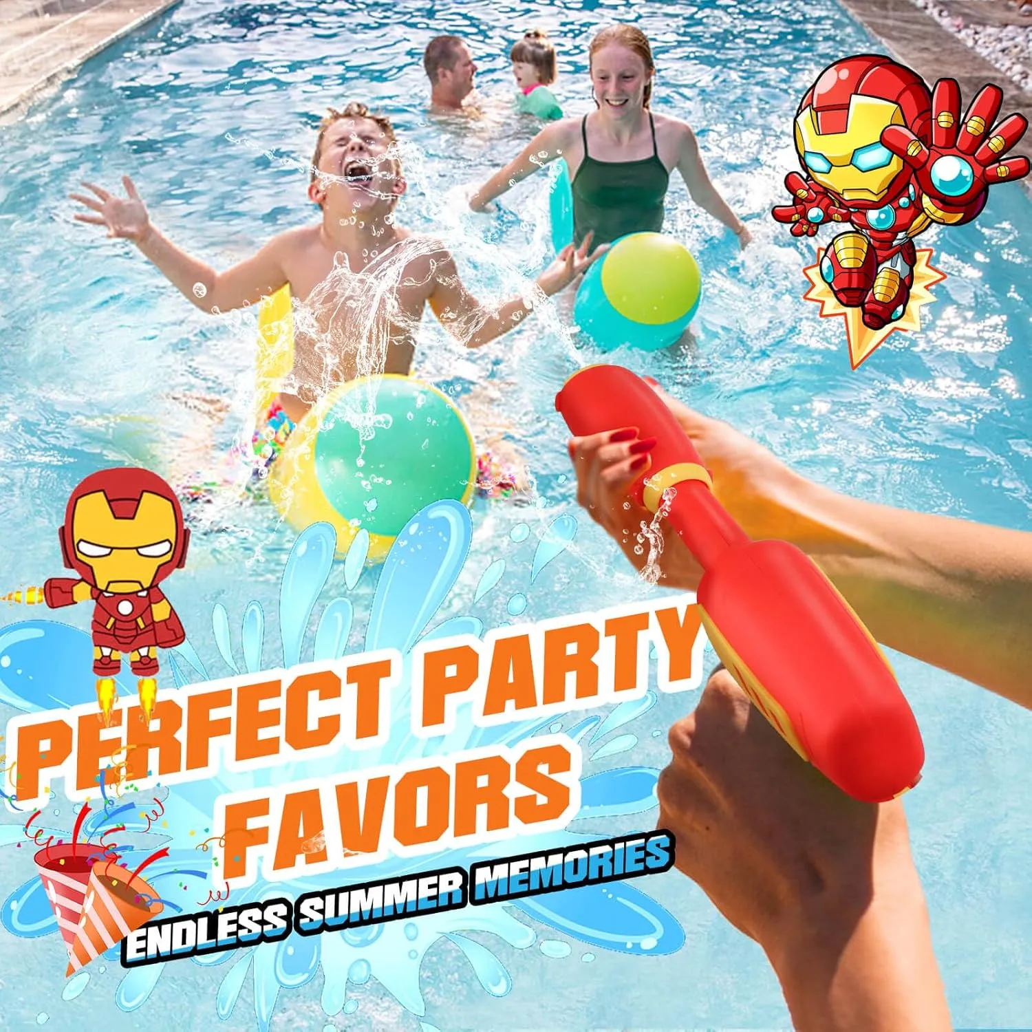 Water Gun with Backpack Tank, Squirt Gun for Kids, Water Toys for Boys Ages 3-5, Super Water Blaster Pistol, Outdoor Pool Toy for 3 4 5 6 7 8 12 Years Old Boys Girls