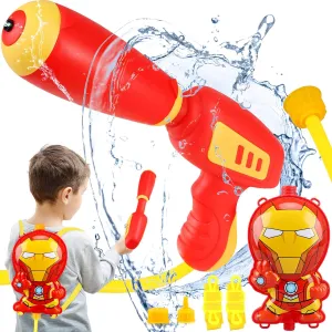 Water Gun with Backpack Tank, Squirt Gun for Kids, Water Toys for Boys Ages 3-5, Super Water Blaster Pistol, Outdoor Pool Toy for 3 4 5 6 7 8 12 Years Old Boys Girls