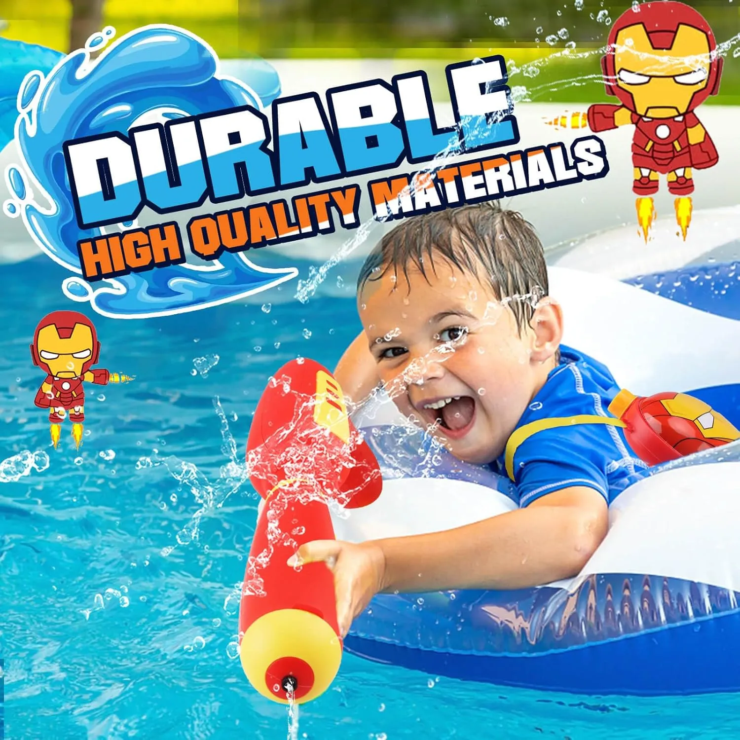 Water Gun with Backpack Tank, Squirt Gun for Kids, Water Toys for Boys Ages 3-5, Super Water Blaster Pistol, Outdoor Pool Toy for 3 4 5 6 7 8 12 Years Old Boys Girls