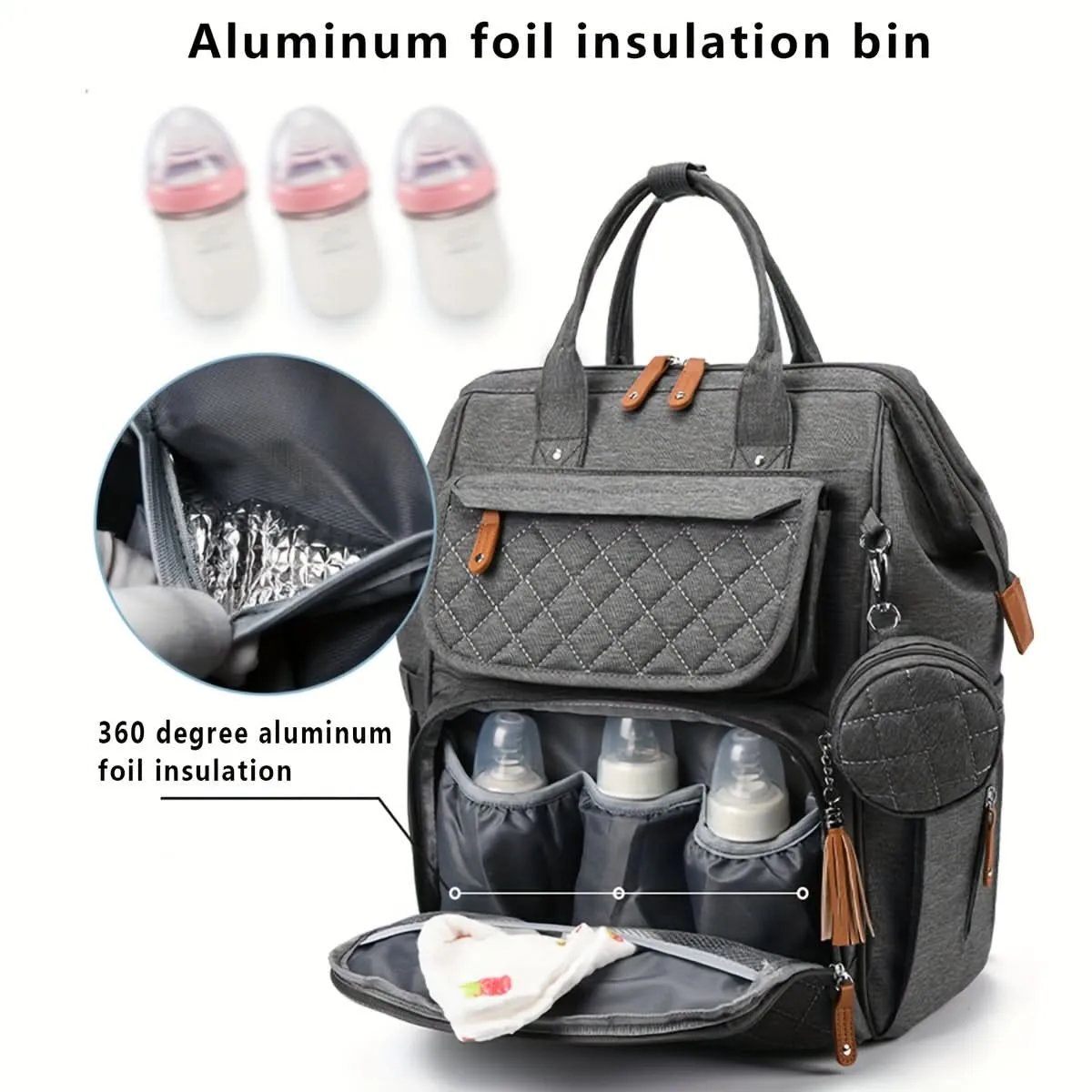 Water-Resistant Diaper Backpack for Moms