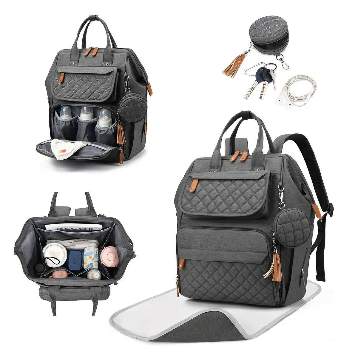 Water-Resistant Diaper Backpack for Moms