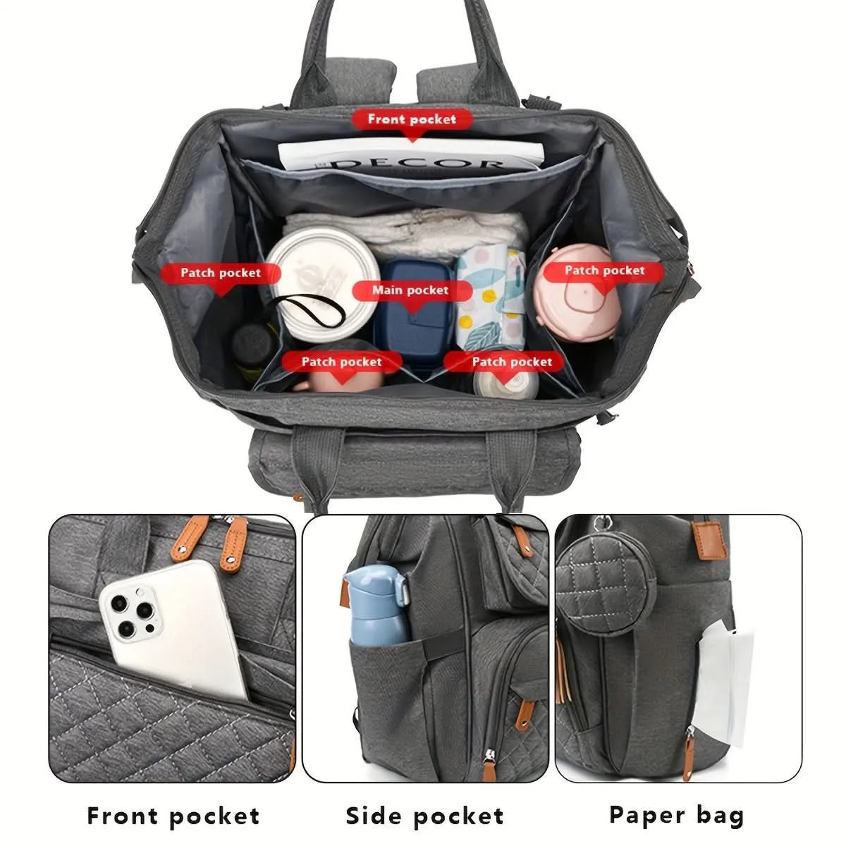 Water-Resistant Diaper Backpack for Moms