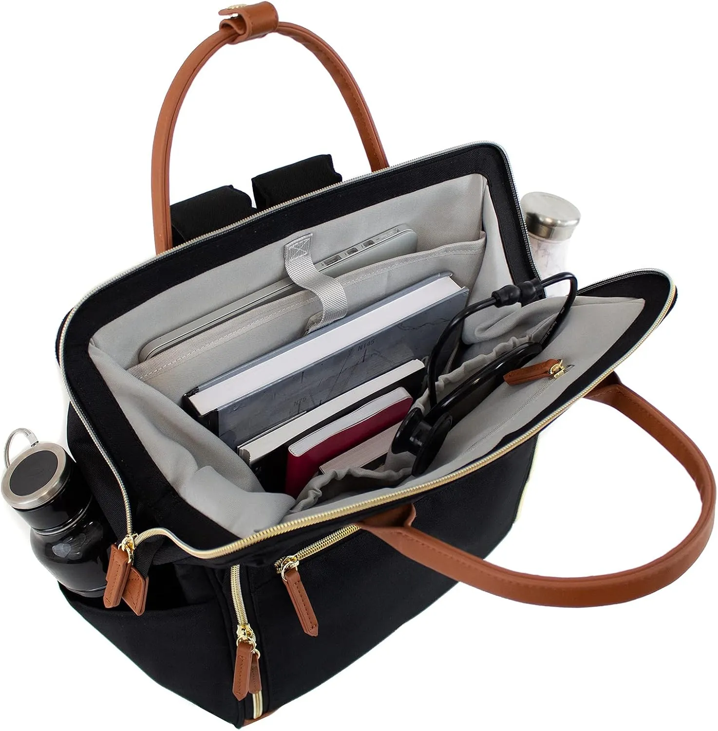 Water-Resistant Medical Clinical Teacher Nurse Bag for Work and Nursing Student Backpack Elements Select ES2806