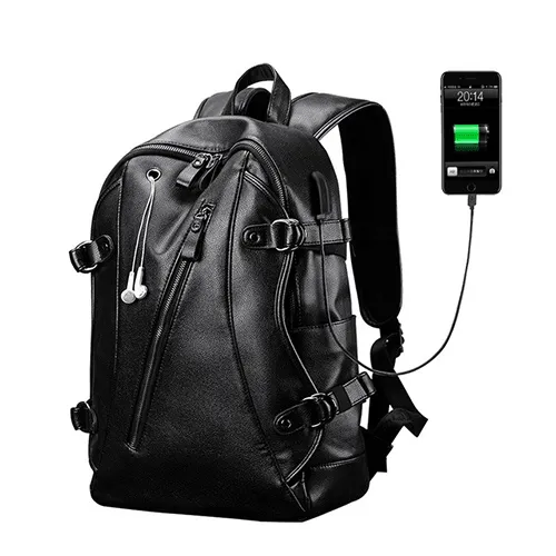 Waterproof Leather Backpack for Man