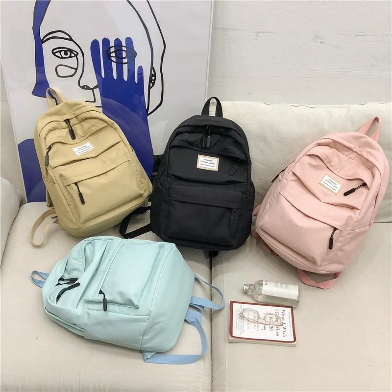 Waterproof Nylon Women Backpack Female Large capacity high schoolbag Korean Vintage girl Shoulder Bags Travel Bag Mochila