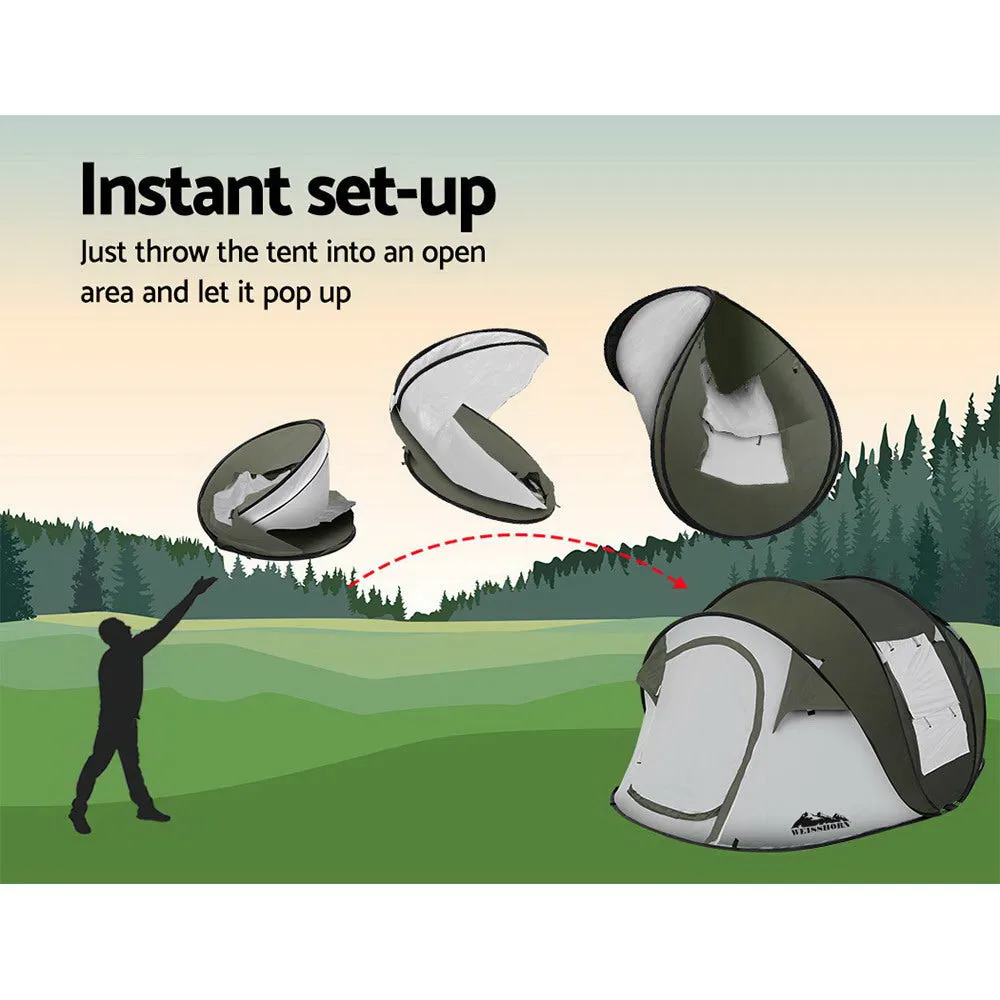 Weisshorn Instant Up Camping Tent 4-5 Person Pop up Tents Family Hiking Beach Dome-TAS_Rural