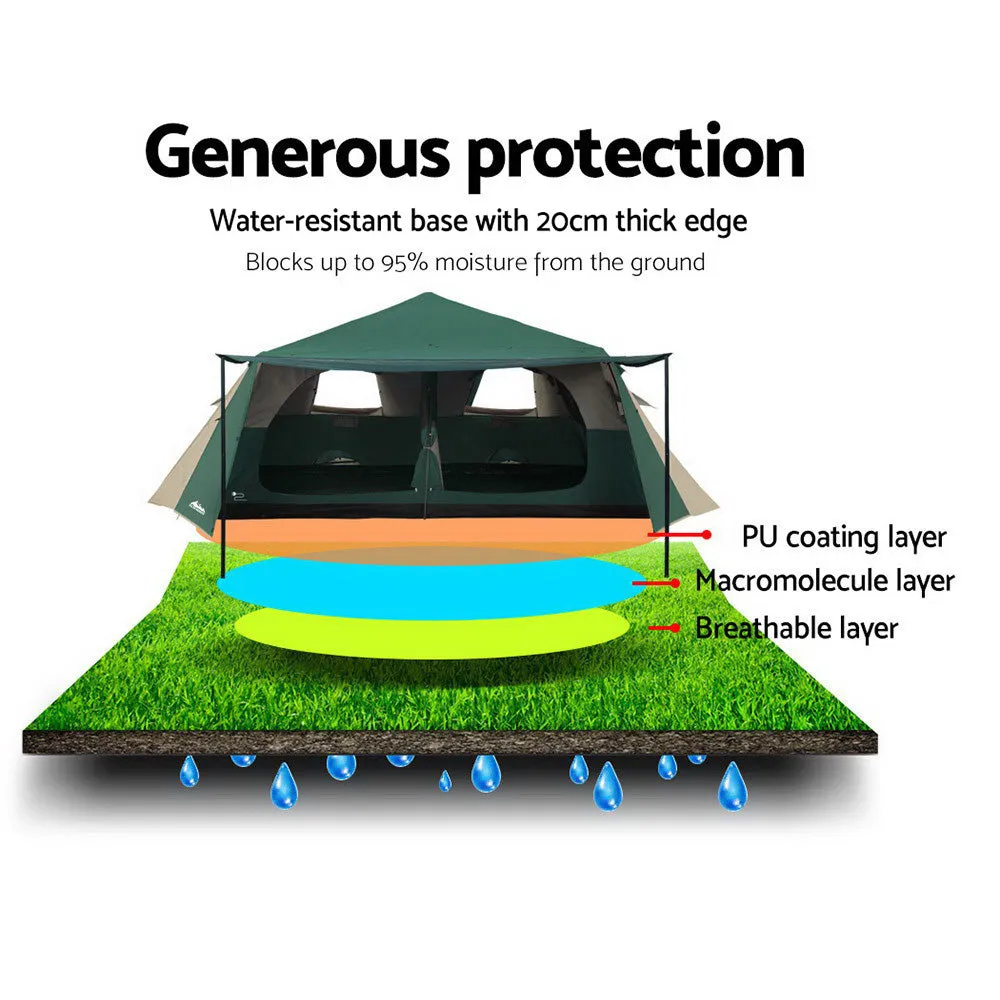 Weisshorn Instant Up Camping Tent 8 Person Pop up Tents Family Hiking Dome Camp-NT_Rural