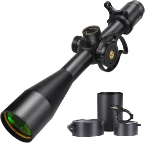 WestHunter Optics HD-N 6-24x50 FFP Riflescope, 30 mm Tube First Focal Plane Etched Glass Reticle Tactical 1/8 MOA Hunting Shooting Scopes