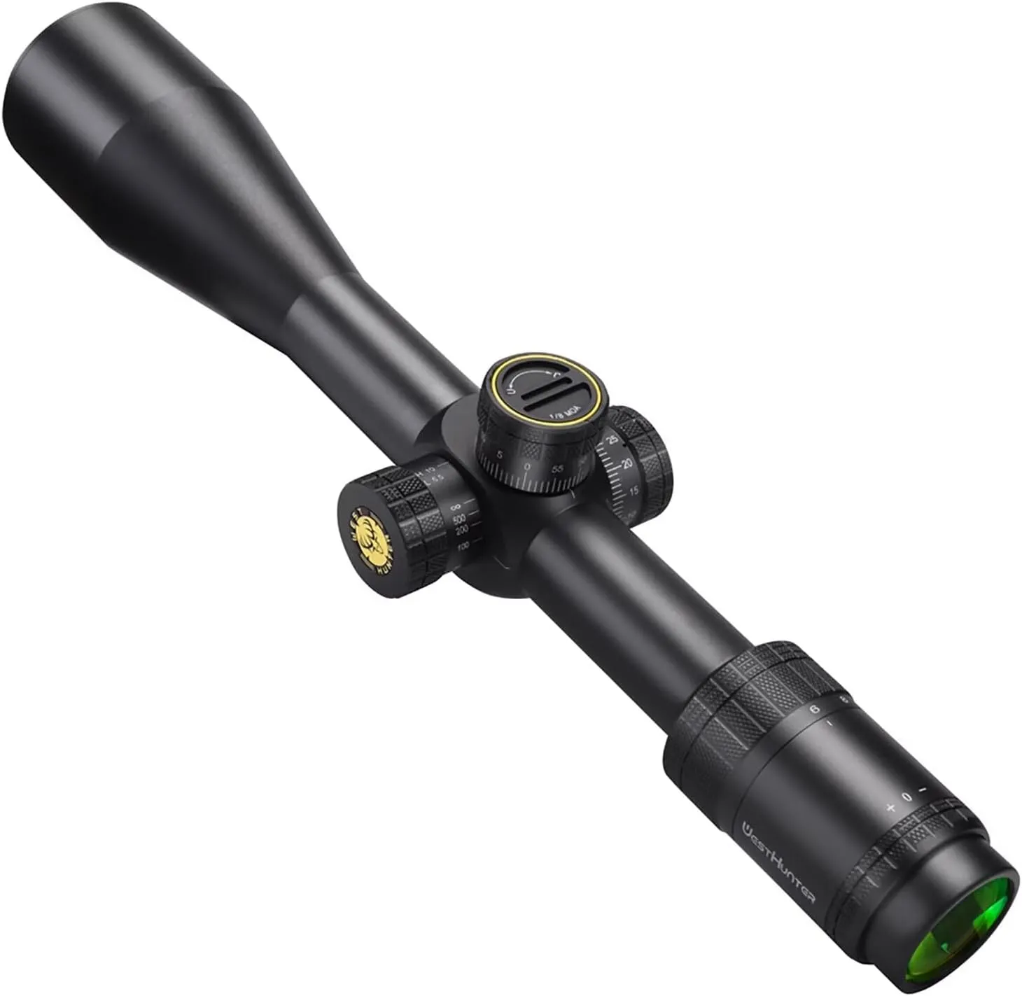 WestHunter Optics HD-N 6-24x50 FFP Riflescope, 30 mm Tube First Focal Plane Etched Glass Reticle Tactical 1/8 MOA Hunting Shooting Scopes