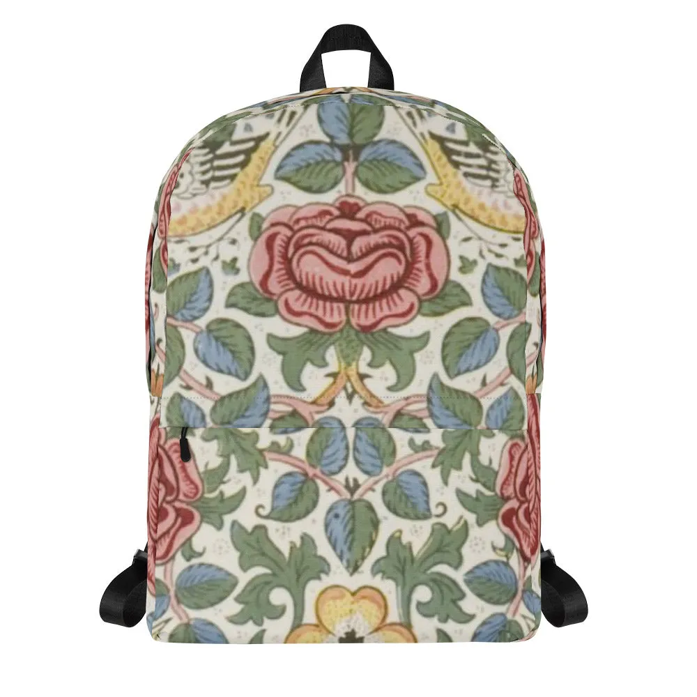William Morris print backpack