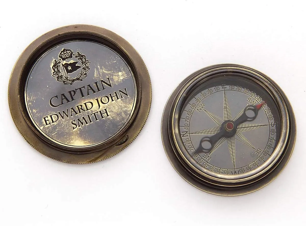 Windlass Authentic Replica Vintage RMS Titanic Portable Brass Compass Nautical Collectible Memorabilia Gift
