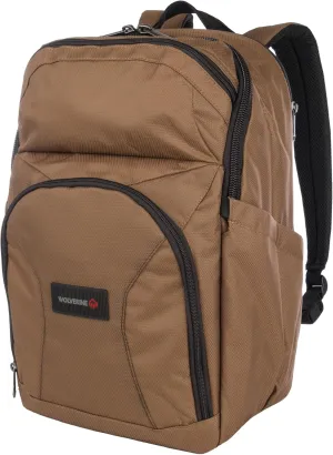 WOLVERINE Lightweight, Water Resistant Rugged Laptop Backpack for Travel or Work, Pro-Chestnut, 33L