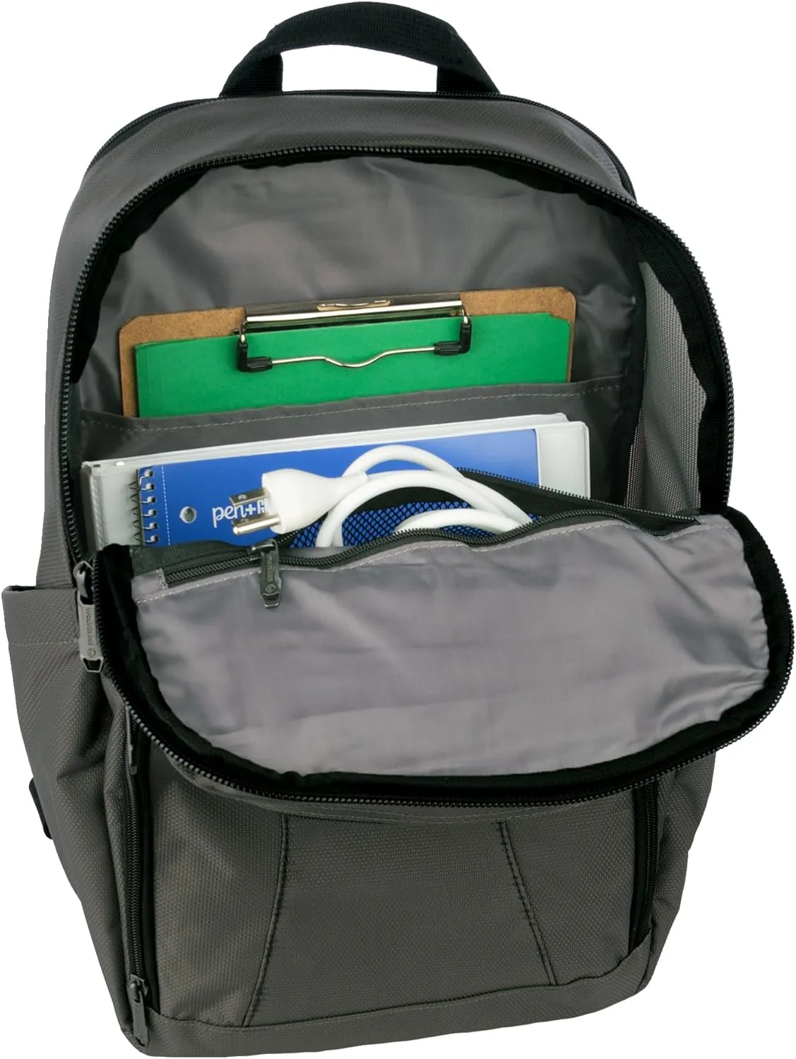 WOLVERINE Lightweight, Water Resistant Rugged Laptop Backpack for Travel or Work, Pro-Gunmetal, 33L