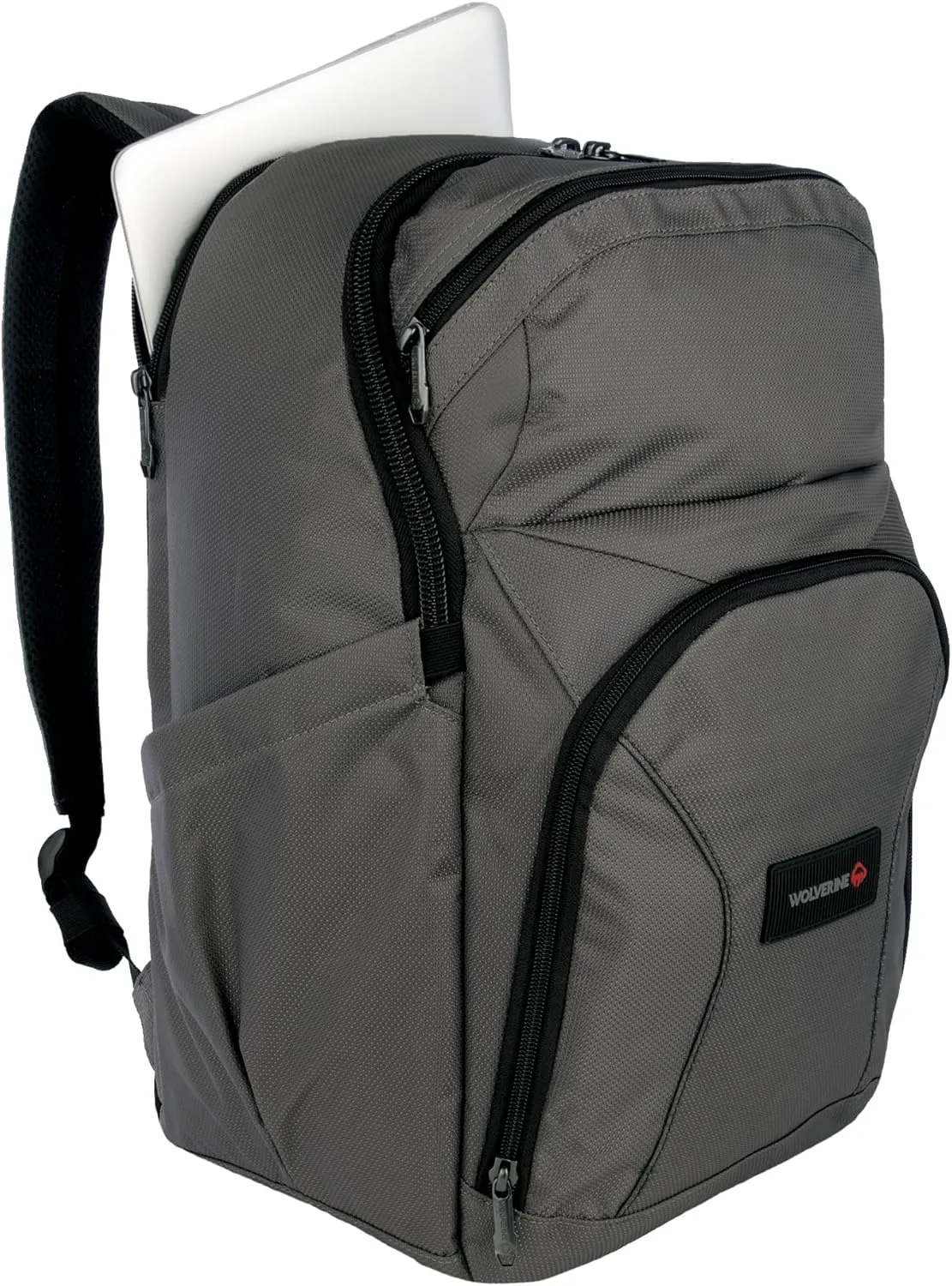 WOLVERINE Lightweight, Water Resistant Rugged Laptop Backpack for Travel or Work, Pro-Gunmetal, 33L