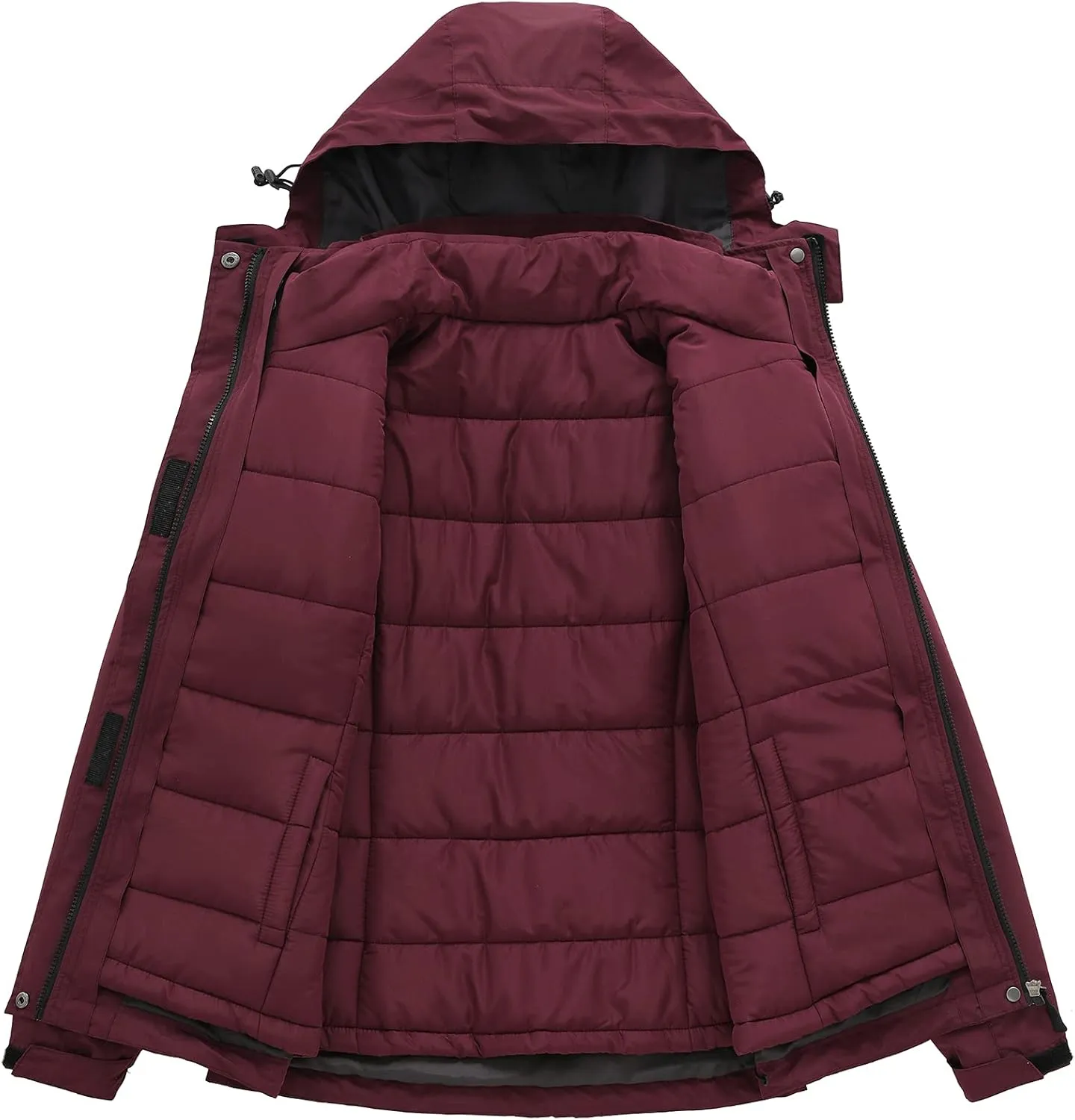 Women's 3 in 1 Ski Jacket Mountain Waterproof Windproof Winter Snow Coat Hike Snowboarding Jackets Hooded Warm Raincoat