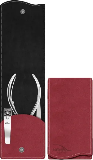 Women's Mini Manicure Set - Red | Stainless Steel Cuticle Nipper, Nail Clipper, Tweezer | Compact Grooming On-The-Go