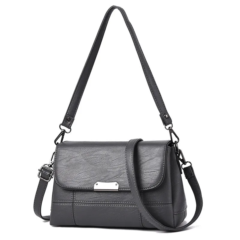Women's Soft Leather Lady Mom Large Capacity Shoulder Bags