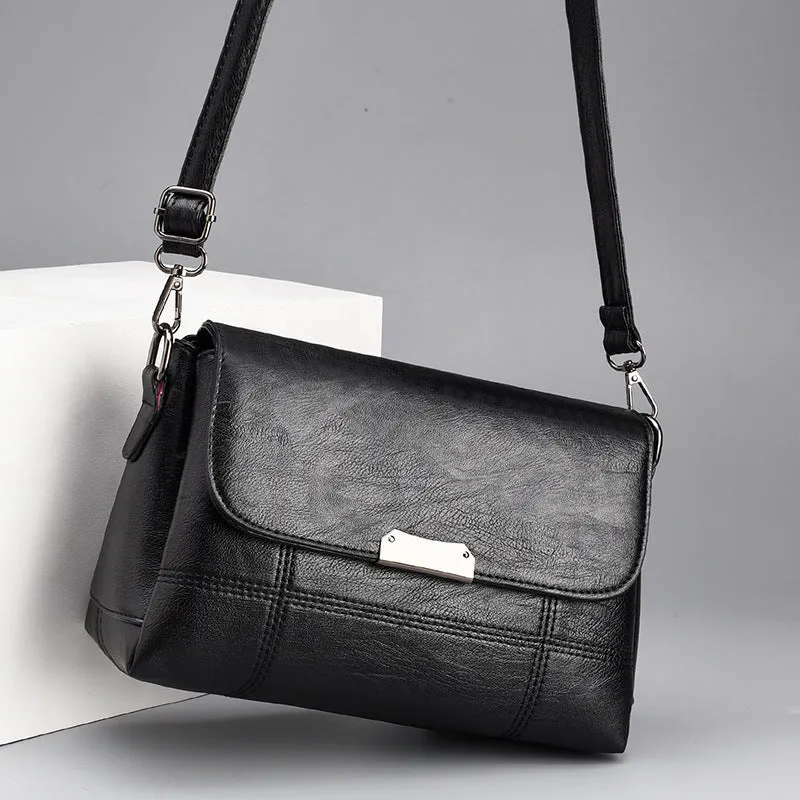 Women's Soft Leather Lady Mom Large Capacity Shoulder Bags