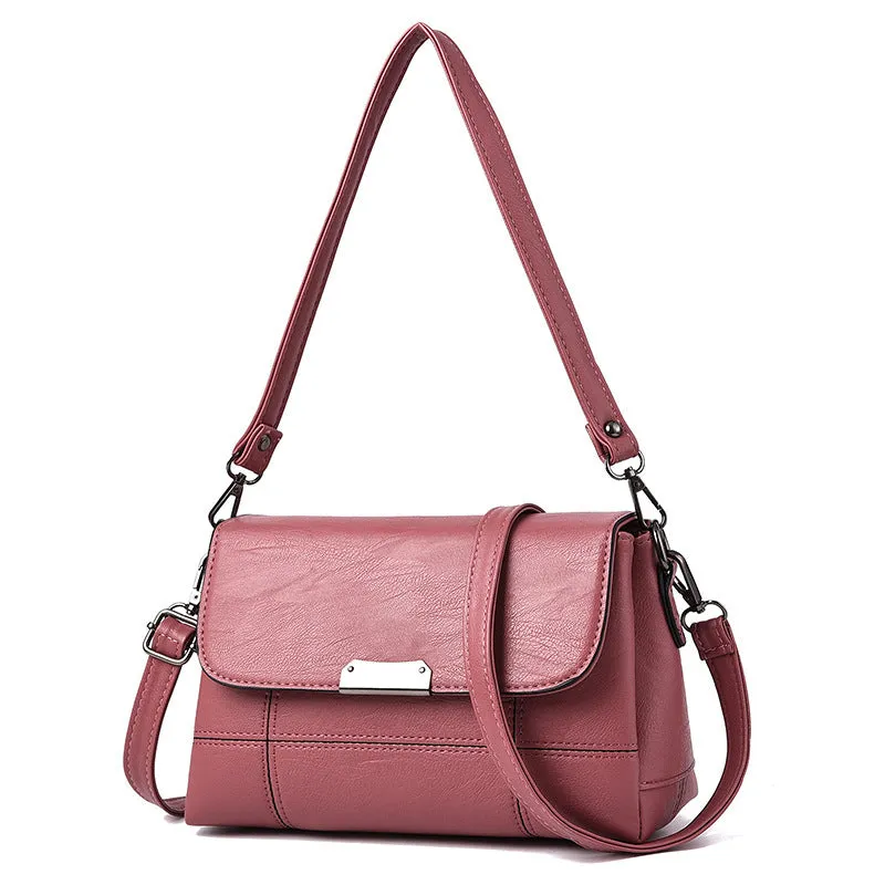 Women's Soft Leather Lady Mom Large Capacity Shoulder Bags