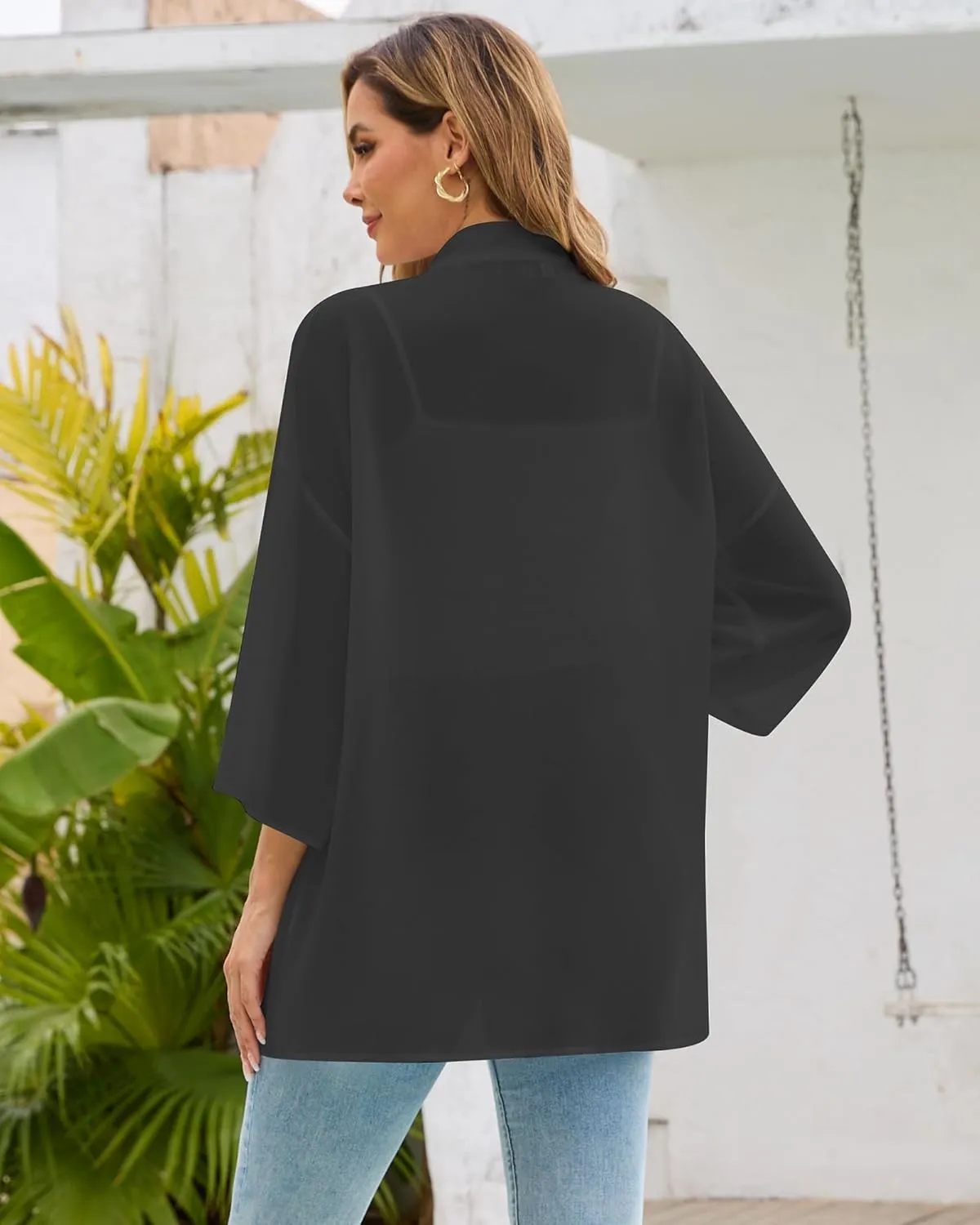 Women's Summer Kimono Cardigans Light Thin Beach Vacation Cover Up Casual Blouse Tops