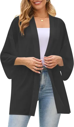 Women's Summer Kimono Cardigans Light Thin Beach Vacation Cover Up Casual Blouse Tops