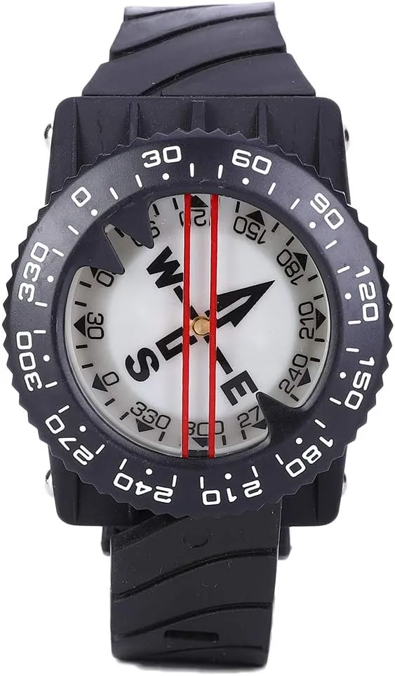 Wrist Compass, Water Proof Wrist Compass Underwater Aquatics Scuba Diving Compass Wristband Compass for Divers Outdoor Recreation Sport