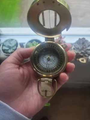 WWII Military Pocket Compass Vintage Nautical Brass Design for Collectors and Outdoor