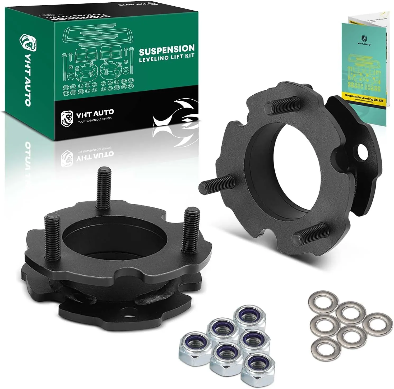 YHTAUTO 2 inch Leveling Lift Strut Spacers w/Hardware Kit Compatible with Chevrolet Colorado & GMC Canyon 2015-2021, Suspension Leveling Kit Set of 2