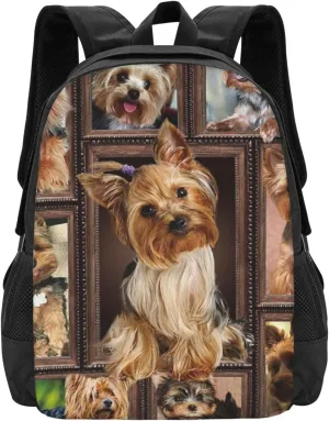 Yorkshire Terrier Carry on Backpack, Extra Large Travel Backpack Work Bag for Men and Women, Water Resistant Lightweight Daypack for Flight 40L
