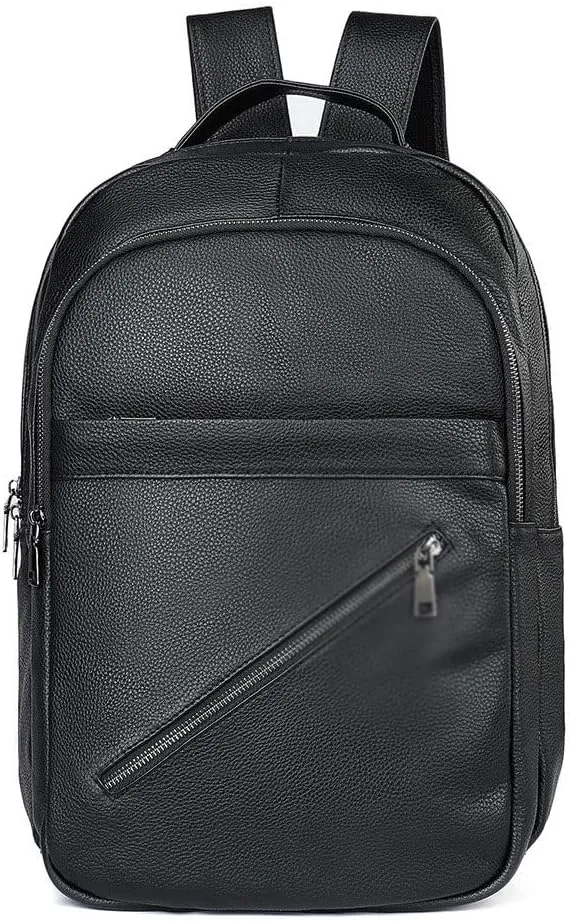 YOURNAME Genuine leather high-capacity backpack for men's outdoor travel, European and American minimalist computer bag