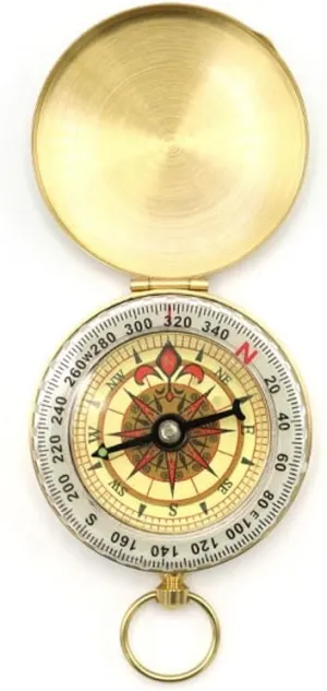 Zhong Brass Compass Pocket Watch Vintage Flip Cap Compass Outdoor Mountaineering with Cover Glow, 50mm*16mm, kjnva-118