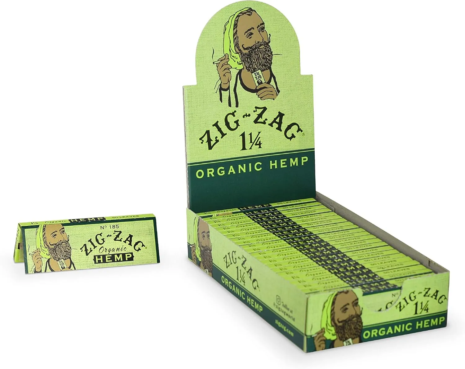 ZIG-ZAG Hemp Rolling Papers 1¼ Size (24 Booklets) - 50 Sheets Each