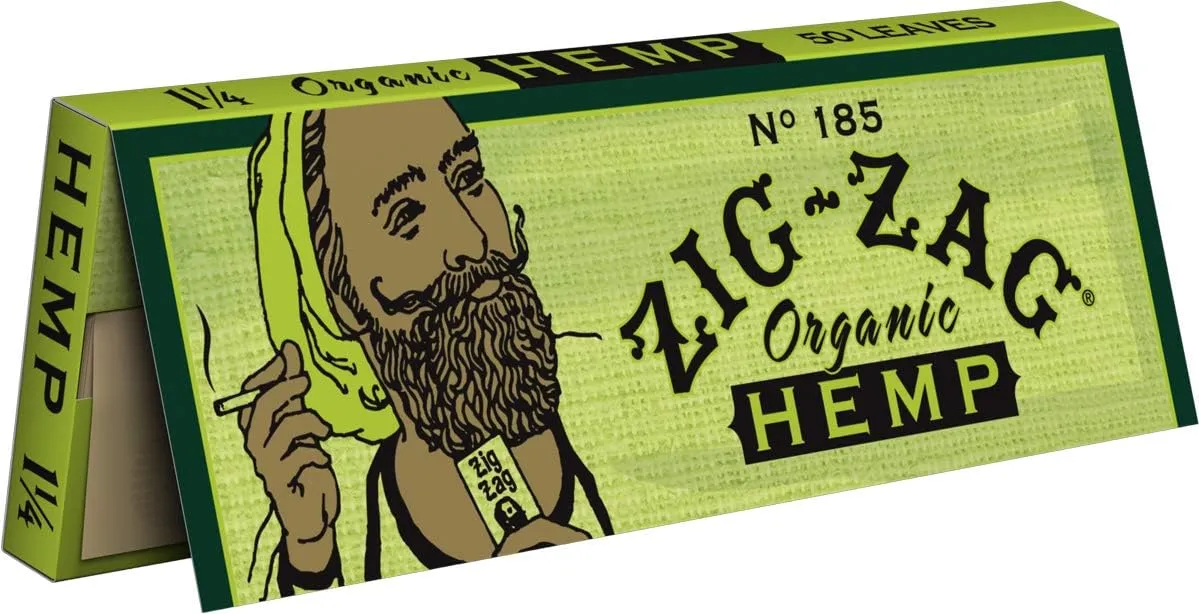 ZIG-ZAG Hemp Rolling Papers 1¼ Size (24 Booklets) - 50 Sheets Each