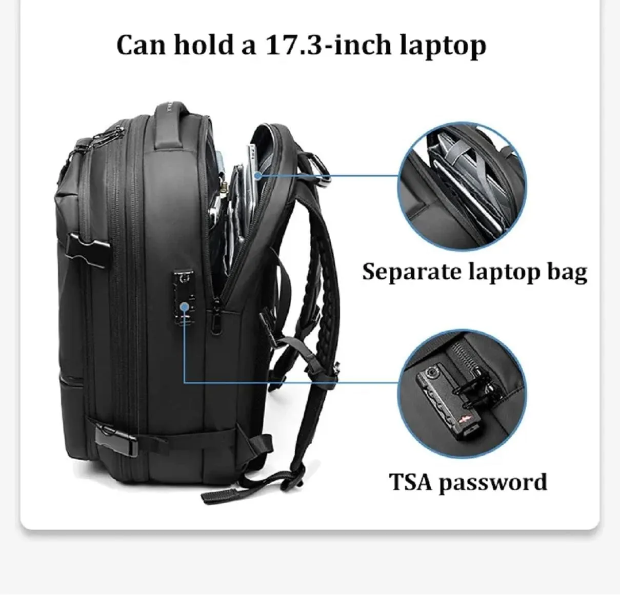 ZJQ AeroPack Backpack, Aeropack Vacuum Compression Backpack, 60L Expandable with Water Resistant for Travel Adventure (Army Green)